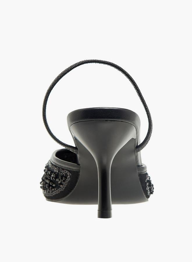 Flora Bella By Shoexpress Flora Bella Women Embellished Slingback Shoes Ramadan Collection - Image 5